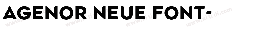 Agenor Neue Font字体转换